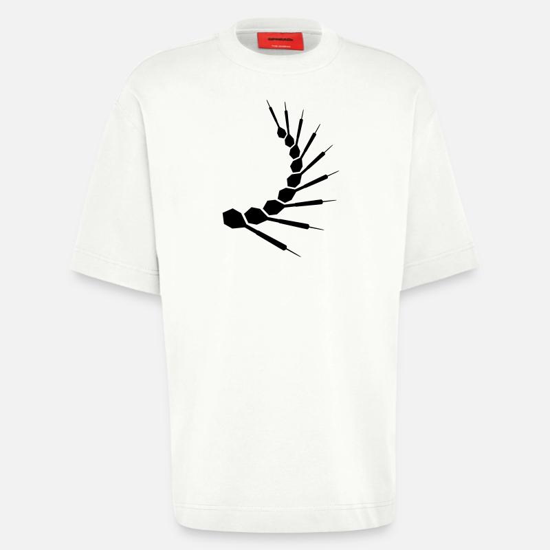 Dart Pattern - T-shirt bio épais oversize fabriqué en UE - OFF WHITE