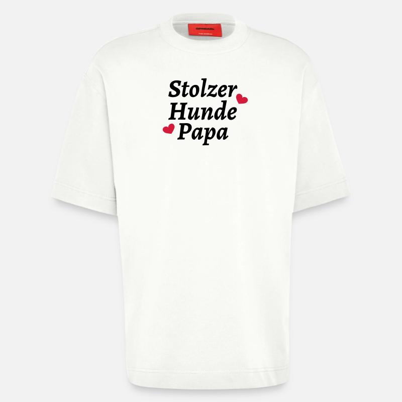 Stolzer Hunde Papa - Heavyweight T-Shirt - made by SPREAD  - OFF WHITE