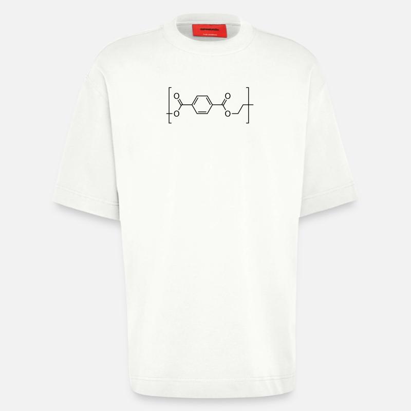 Molécule de polyéthylène téréphtalate (PET). - T-shirt bio épais oversize fabriqué en UE - OFF WHITE