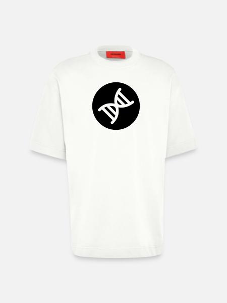 DNA double helix - Heavyweight T-Shirt - made by SPREAD  - OFF WHITE