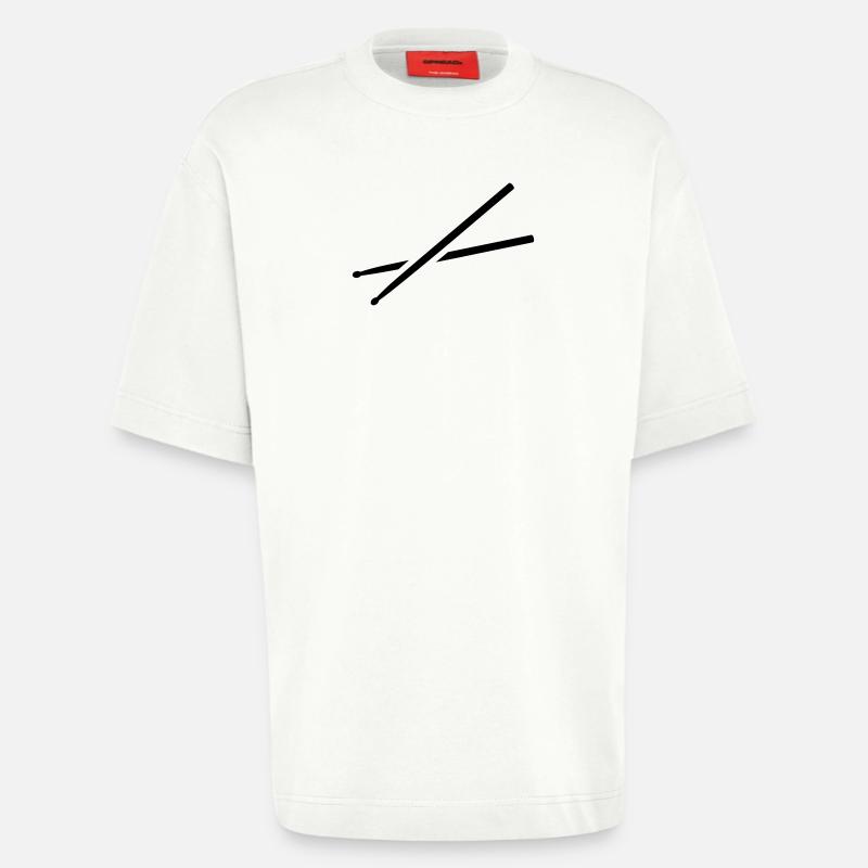 Batterie - T-shirt bio épais oversize fabriqué en UE - OFF WHITE