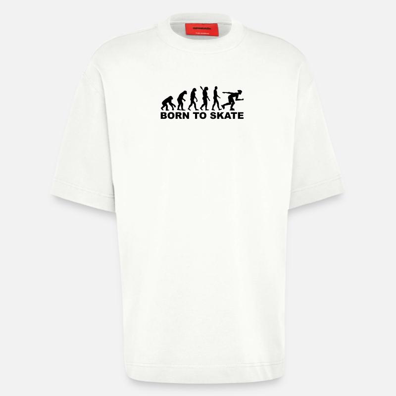 Évolution Inline Skating - T-shirt bio épais oversize fabriqué en UE - OFF WHITE