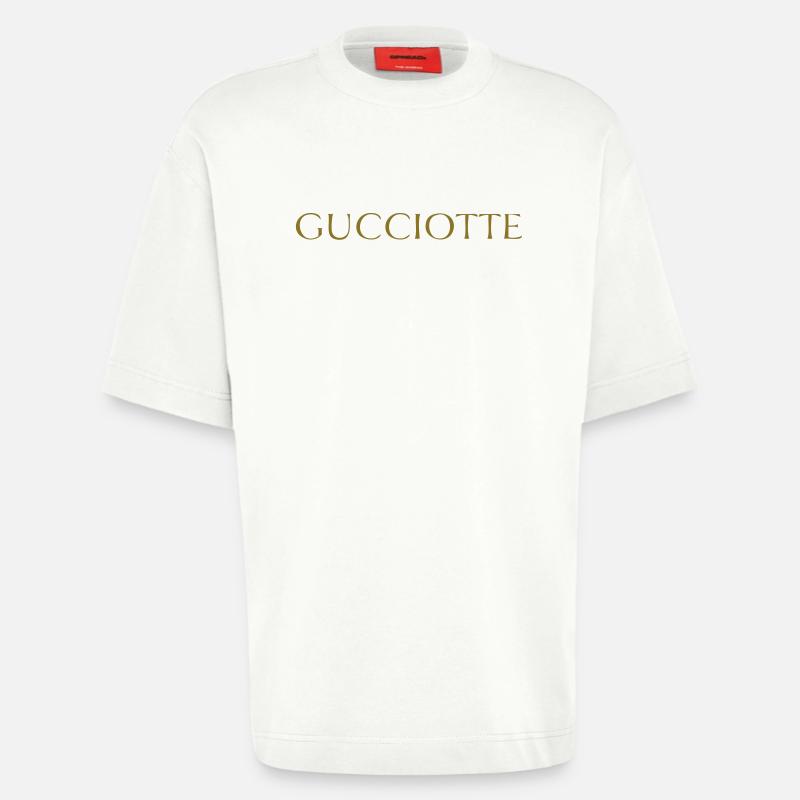 gucciotte - T-shirt bio épais oversize fabriqué en UE - OFF WHITE