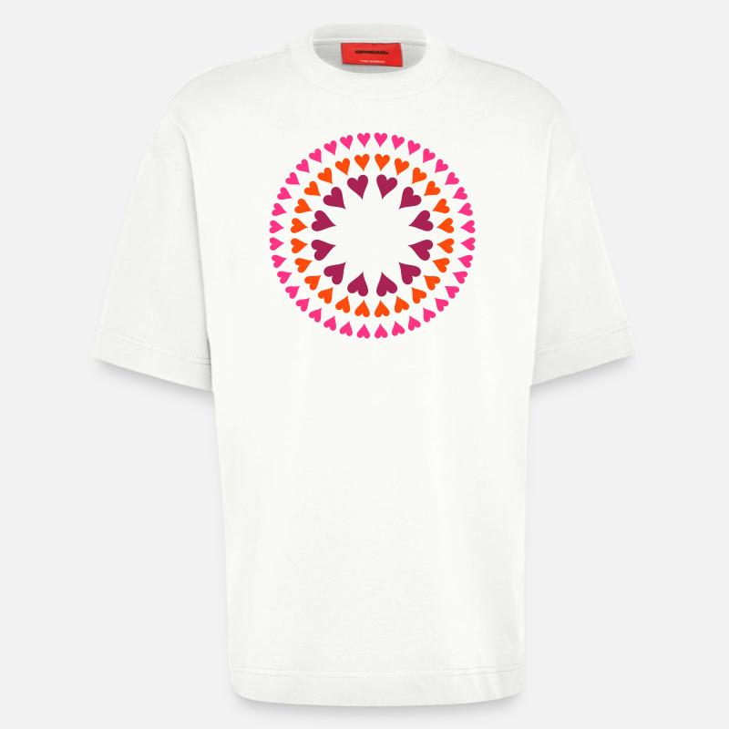 Herz - Mandala - Heavyweight T-Shirt - made by SPREAD  - OFF WHITE