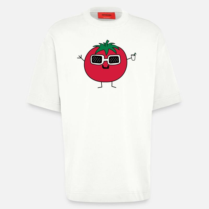 Cool Tomato - Heavyweight T-Shirt - made by SPREAD  - OFF WHITE