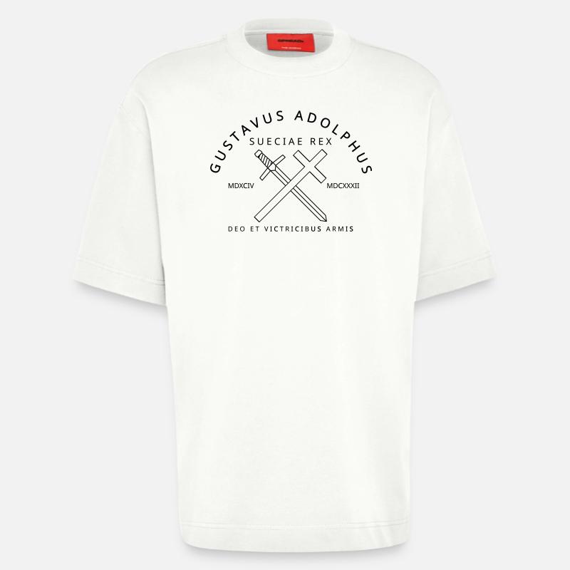 Gustav Adolf - Heavyweight T-Shirt - made by SPREAD  - OFF WHITE
