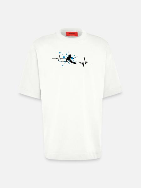 Winter - Skifahrer Puls - Heavyweight T-Shirt - made by SPREAD - OFF WHITE