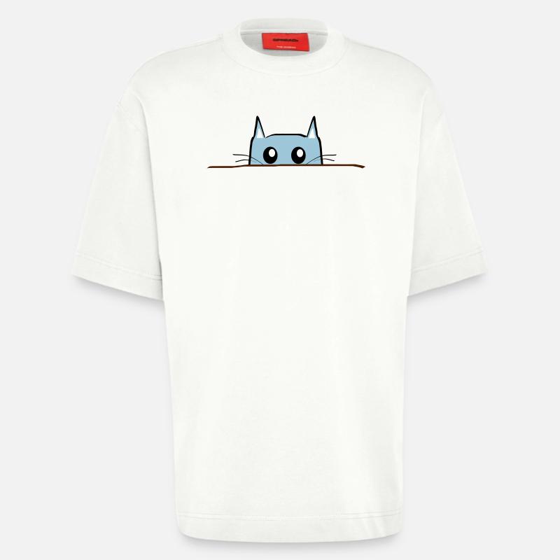 Cat Comic Table - Heavyweight T-Shirt - made by SPREAD  - OFF WHITE