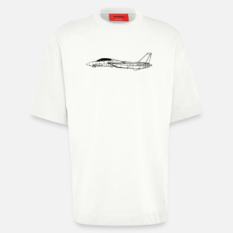 f14_vec_1 de - Heavyweight T-Shirt - made by SPREAD  - OFF WHITE