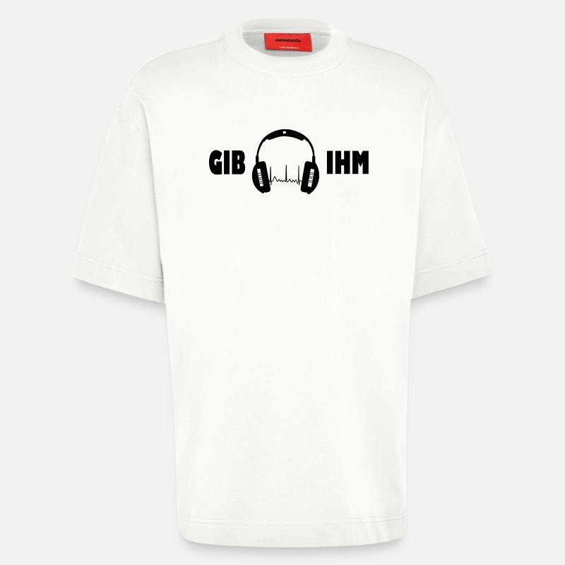 gib ihm kopfhörer exit-shirt - Heavyweight T-Shirt - made by SPREAD  - OFF WHITE