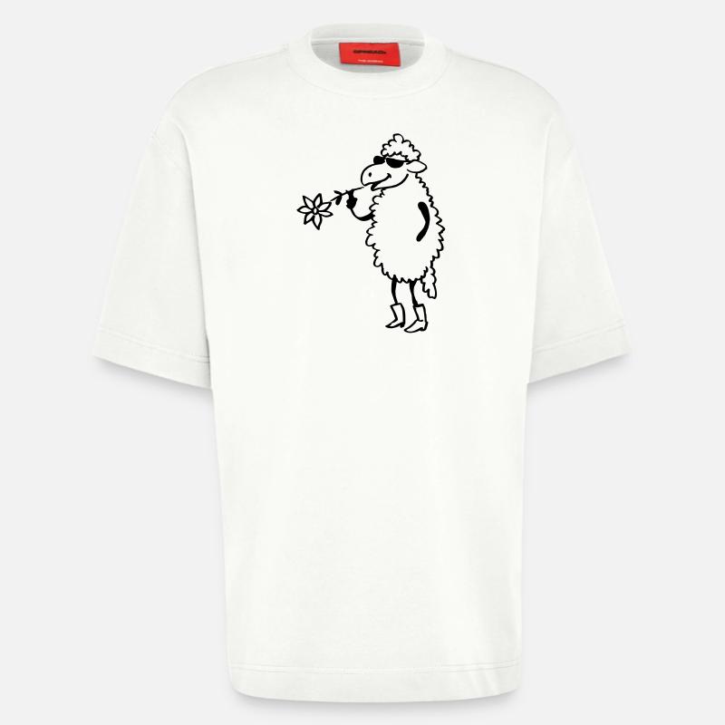 Cooles Schaf - Heavyweight T-Shirt - made by SPREAD - OFF WHITE
