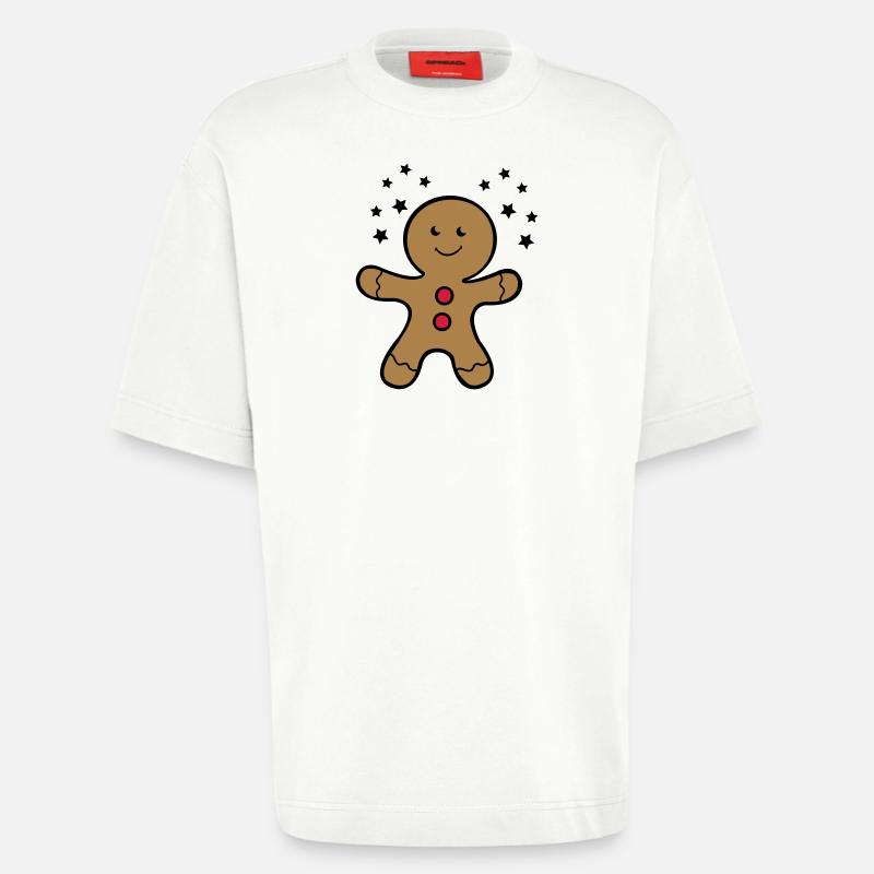 lebkuchenmann_2 - T-shirt bio épais oversize fabriqué en UE - OFF WHITE