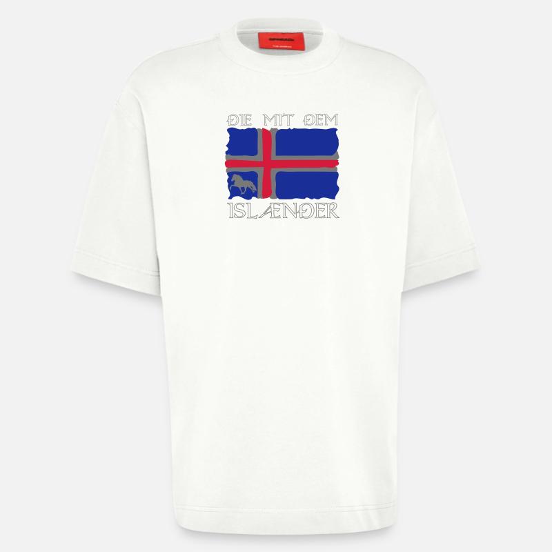 Die mit dem Isländer - Heavyweight T-Shirt - made by SPREAD  - OFF WHITE
