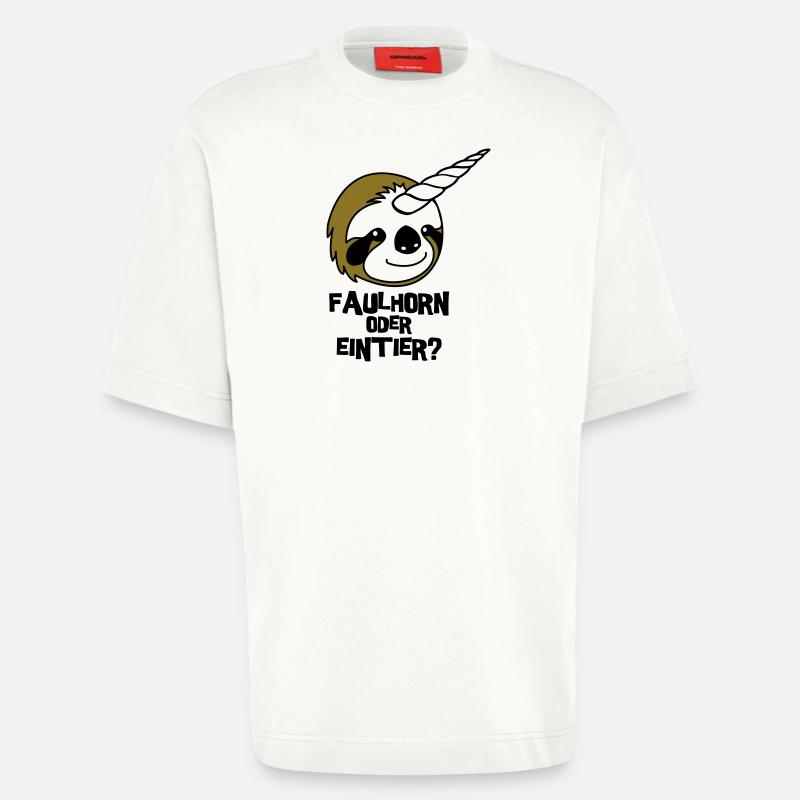 Faulhorn oder Eintier - Heavyweight T-Shirt - made by SPREAD  - OFF WHITE