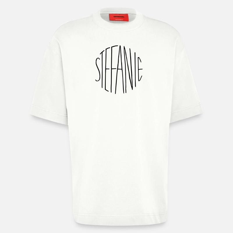 Stefanie - T-shirt bio épais oversize fabriqué en UE - OFF WHITE