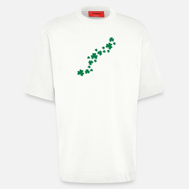 Shamrocks - Heavyweight T-Shirt - made by SPREAD  - OFF WHITE