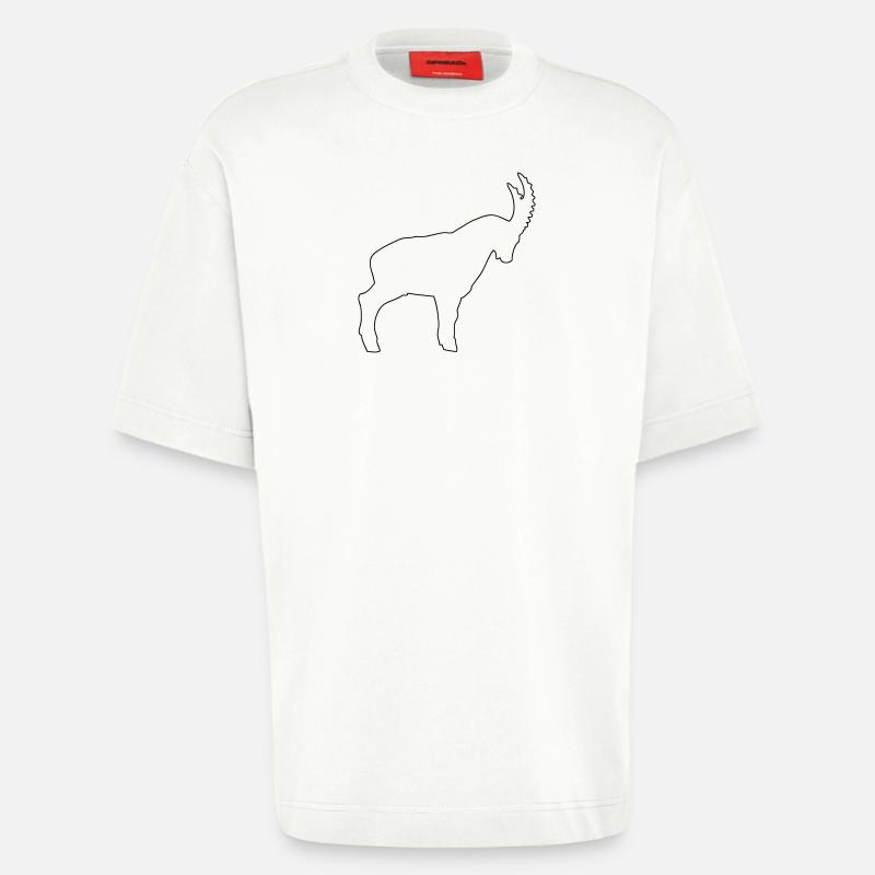 Steinbock - Heavyweight T-Shirt - made by SPREAD - OFF WHITE