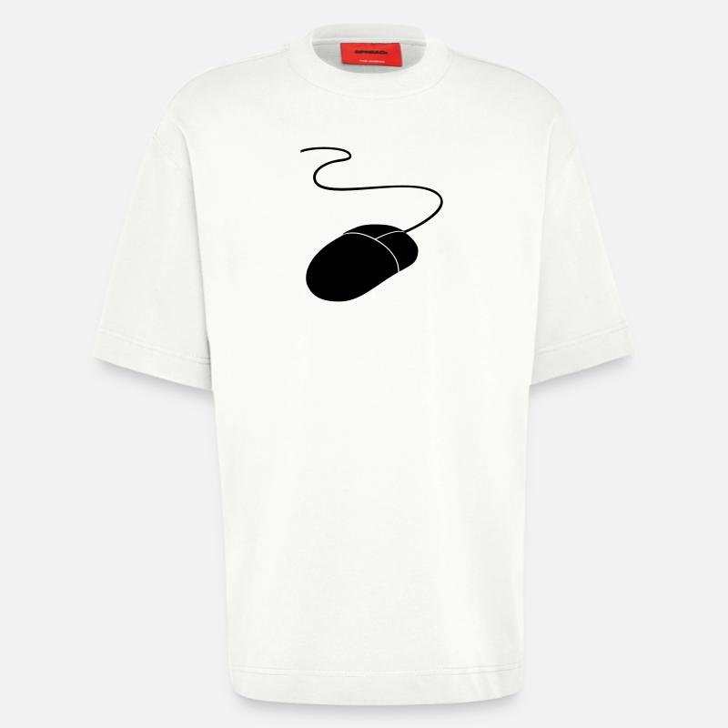 computermaus - Heavyweight T-Shirt - made by SPREAD  - OFF WHITE