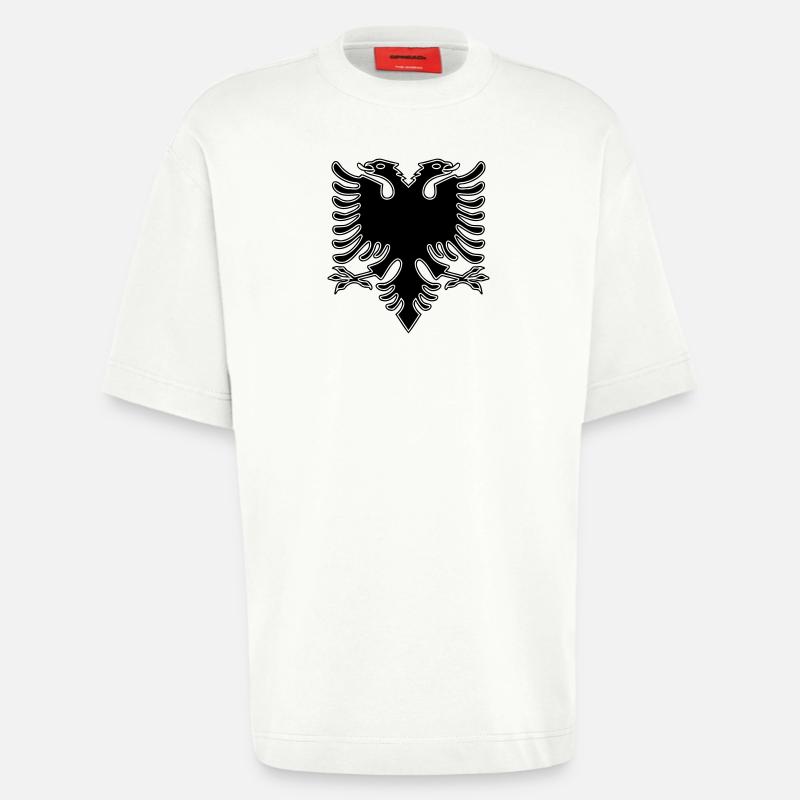 Doppelkopf Eagle_V2 - Heavyweight T-Shirt - made by SPREAD  - OFF WHITE