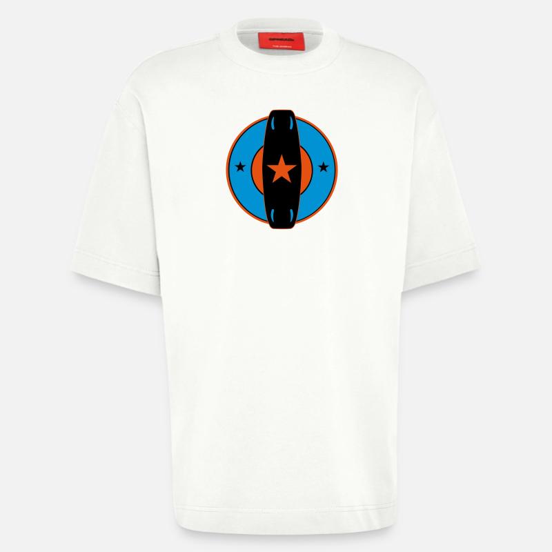boarder_vec_3 de - Heavyweight T-Shirt - made by SPREAD  - OFF WHITE