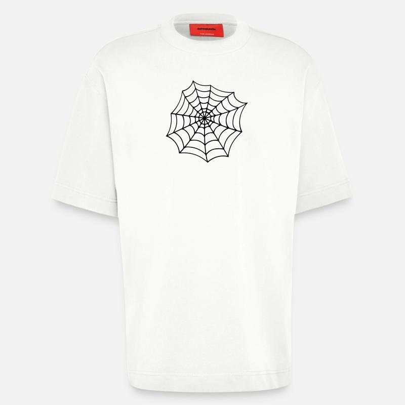 cobweb cobwebs reticle - Heavyweight T-Shirt - made by SPREAD  - OFF WHITE