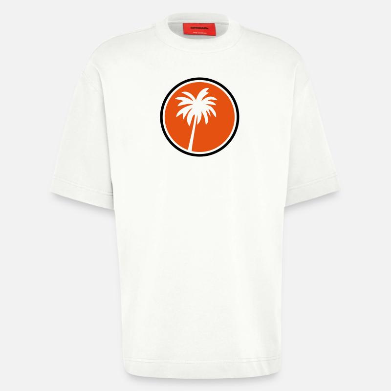 palm kreis - Heavyweight T-Shirt - made by SPREAD  - OFF WHITE