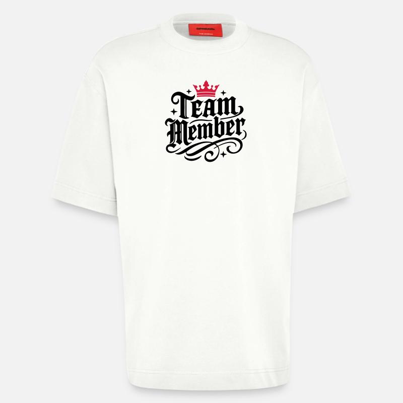 Team Mitglied Krone - Heavyweight T-Shirt - made by SPREAD  - OFF WHITE