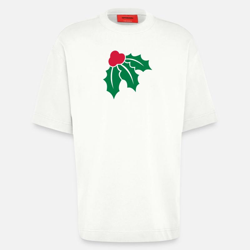Weihnachtsstechpalme 2 - Heavyweight T-Shirt - made by SPREAD  - OFF WHITE