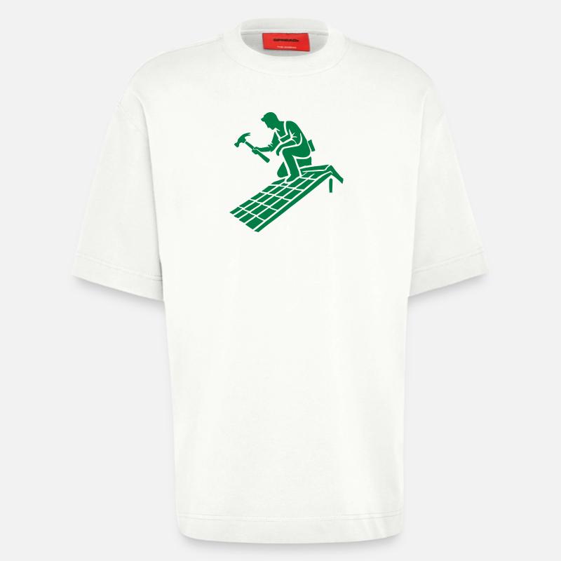 dachdecker - Heavyweight T-Shirt - made by SPREAD  - OFF WHITE