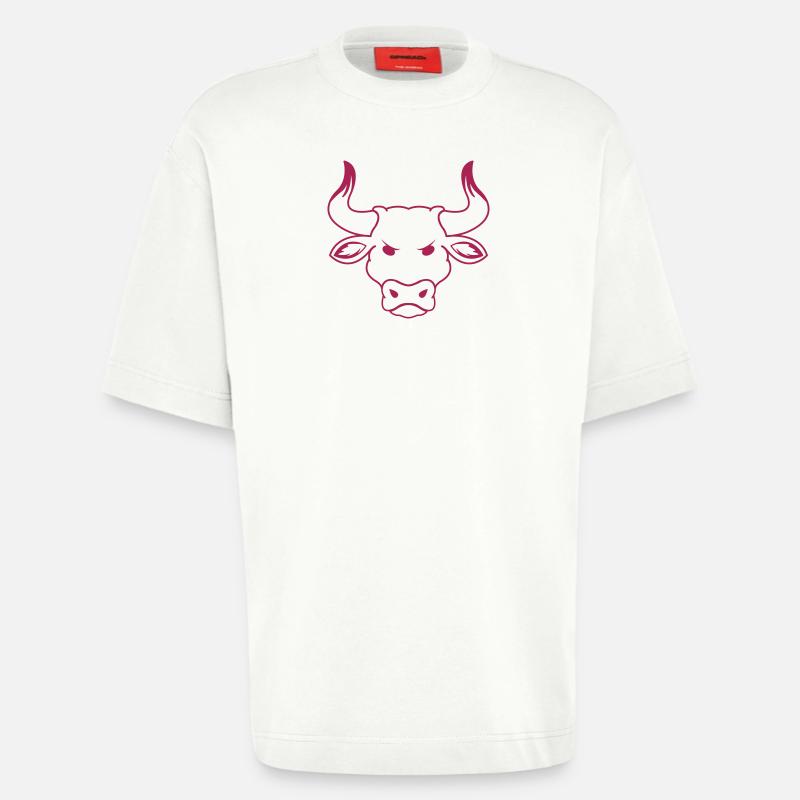 bull - Heavyweight T-Shirt - made by SPREAD  - OFF WHITE