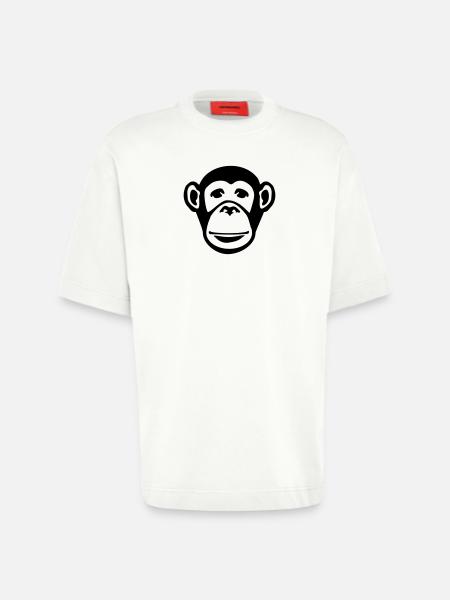 monkey_face_f1 - Heavyweight T-Shirt - made by SPREAD  - OFF WHITE