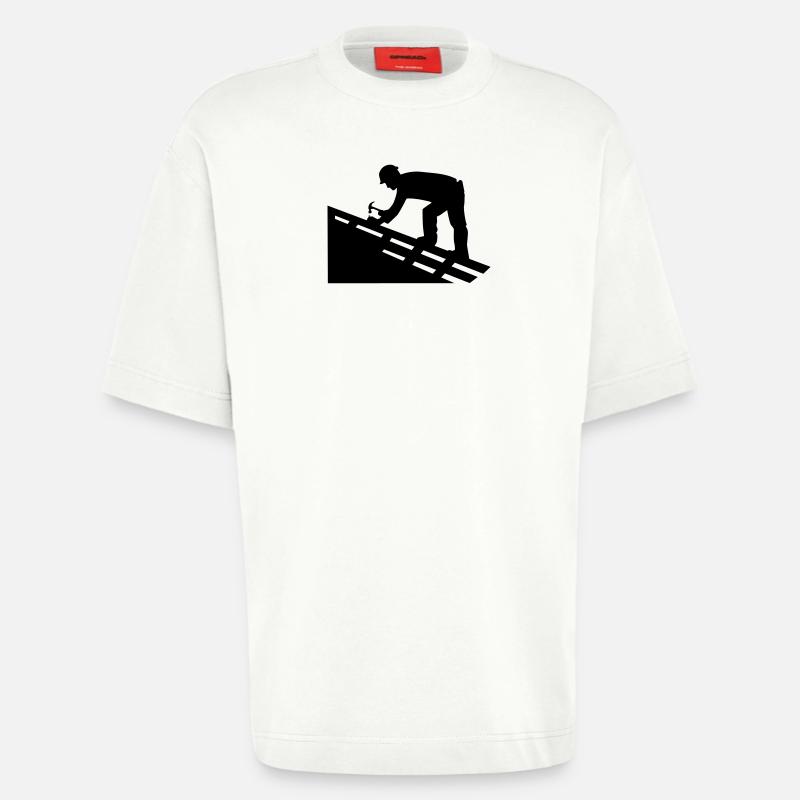 Dachdecker - Heavyweight T-Shirt - made by SPREAD  - OFF WHITE