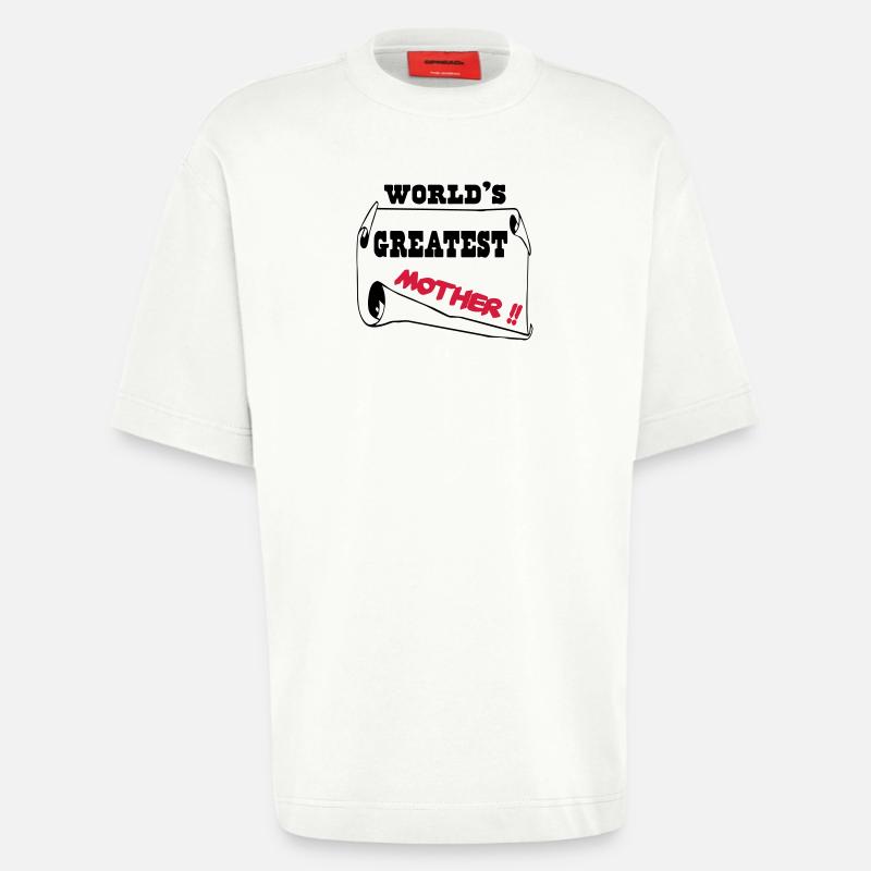 Die größte Mutter der Welt - Heavyweight T-Shirt - made by SPREAD  - OFF WHITE