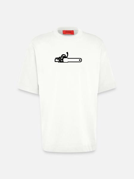 Chainsaw - Heavyweight T-Shirt - made by SPREAD - OFF WHITE