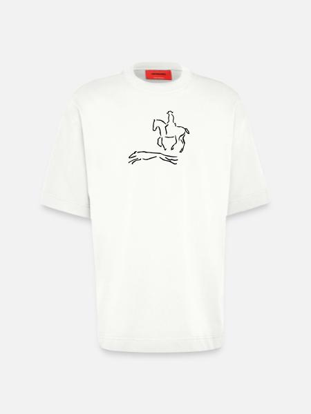 Reiter und Windhund - Heavyweight T-Shirt - made by SPREAD - OFF WHITE