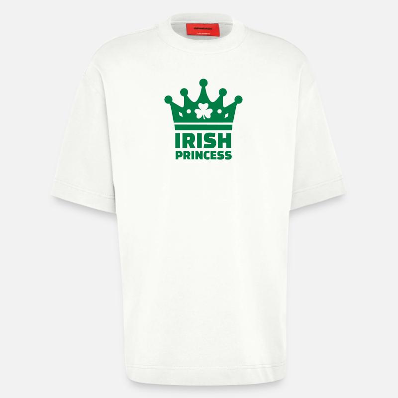 Irish Princess - T-shirt bio épais oversize fabriqué en UE - OFF WHITE