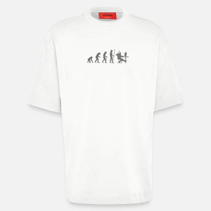 evolution_pc_1 - Heavyweight T-Shirt - made by SPREAD  - OFF WHITE