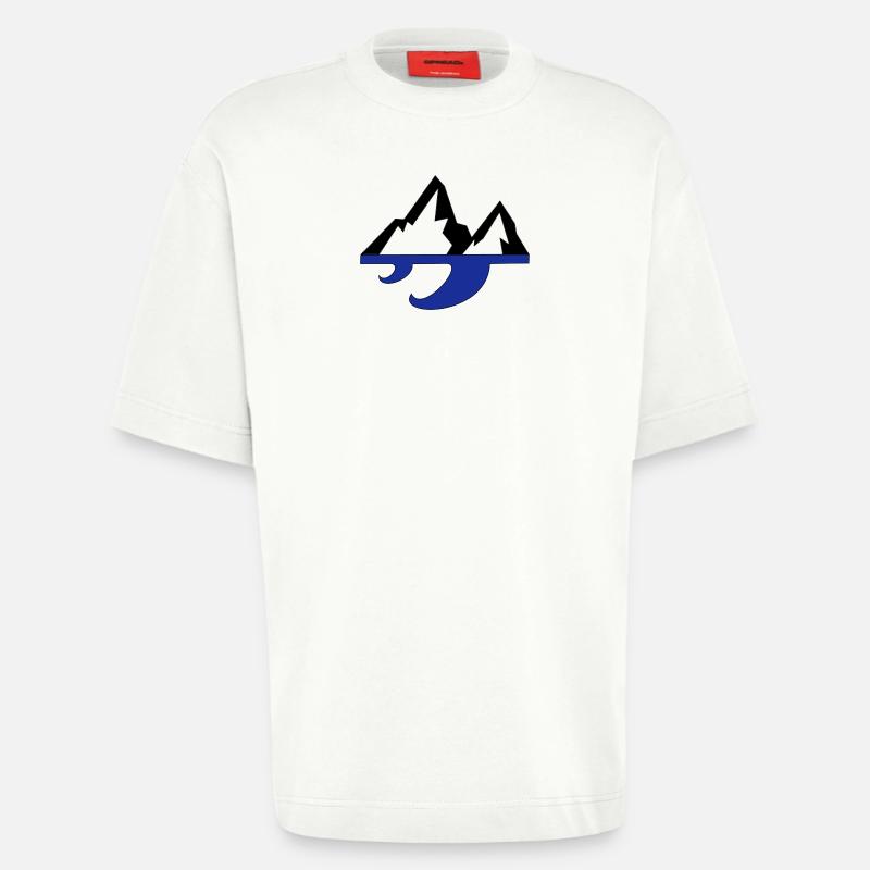 Mountain & Wave - Heavyweight T-Shirt - made by SPREAD - OFF WHITE