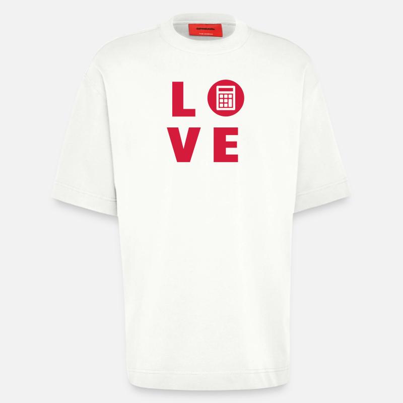 comptable / comptabilité / compter / chiffre - T-shirt bio épais oversize fabriqué en UE - OFF WHITE