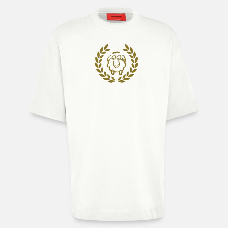 sheep deluxe - T-shirt bio épais oversize fabriqué en UE - OFF WHITE