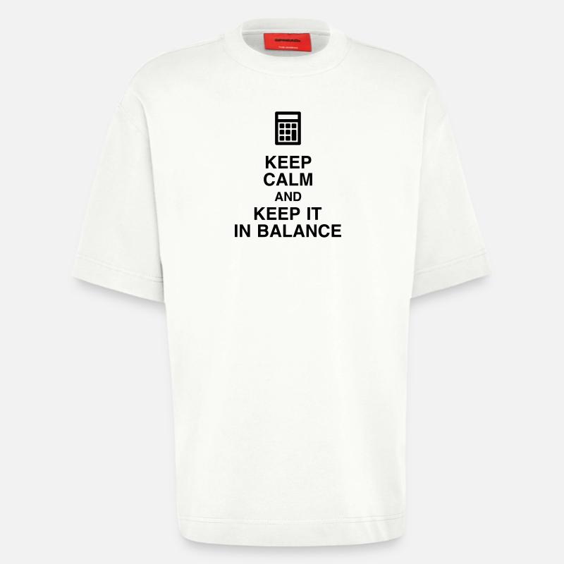 comptable / comptabilité / compter / chiffre - T-shirt bio épais oversize fabriqué en UE - OFF WHITE