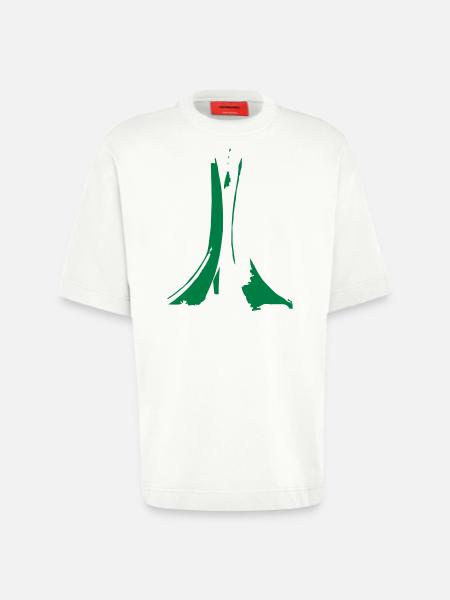 makam echahid Alger - T-shirt bio épais oversize fabriqué en UE - OFF WHITE