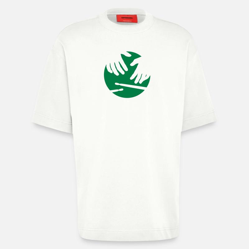 percussion - Heavyweight T-Shirt - made by SPREAD  - OFF WHITE