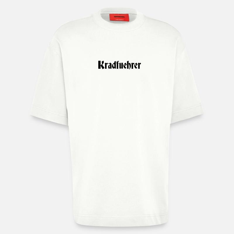kradfuehrer - T-shirt bio épais oversize fabriqué en UE - OFF WHITE