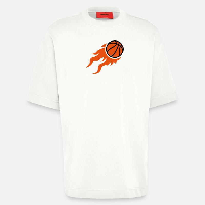 Basketball - T-shirt bio épais oversize fabriqué en UE - OFF WHITE