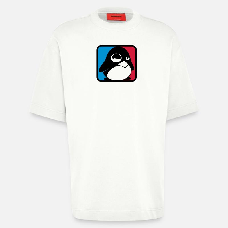 TUX Leauge, LINUX - Heavyweight T-Shirt - made by SPREAD - OFF WHITE