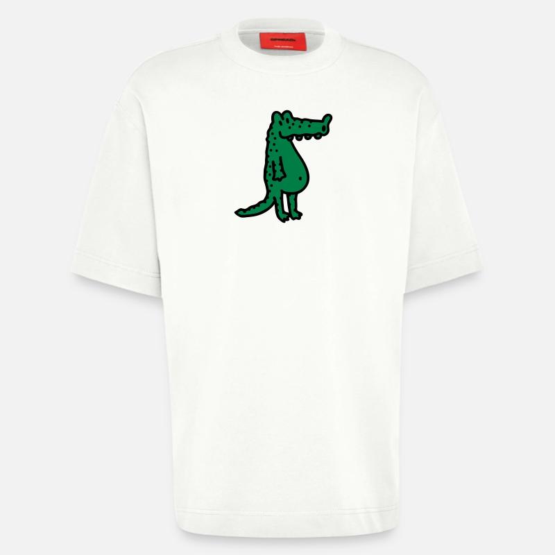 Krokodil - Heavyweight T-Shirt - made by SPREAD  - OFF WHITE