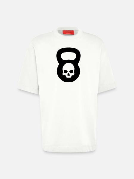 Kettlebell Ghost Black - Heavyweight T-Shirt - made by SPREAD - OFF WHITE