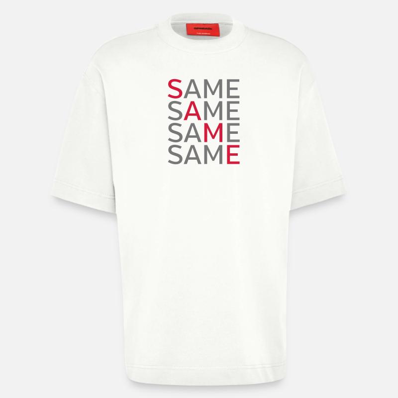 Same Same Same Same - Heavyweight T-Shirt - made by SPREAD  - OFF WHITE
