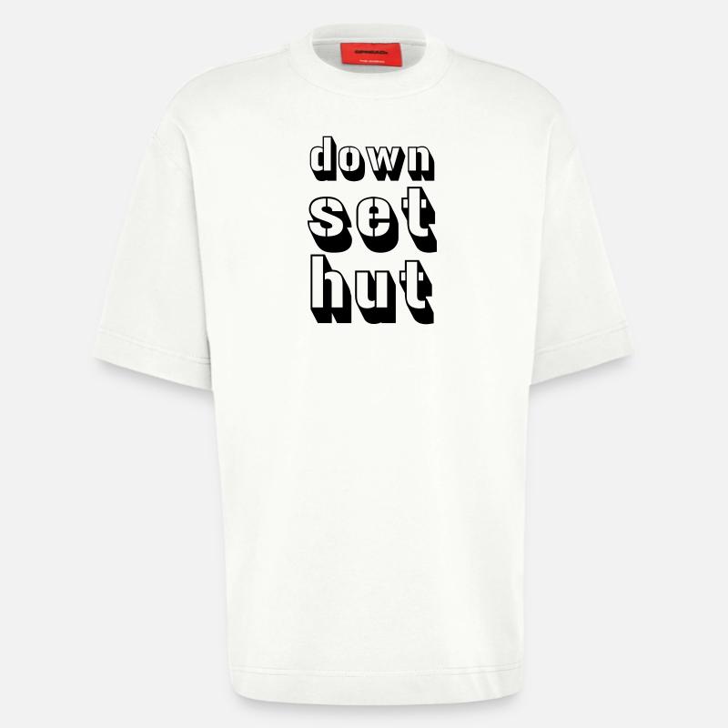 down_set_hut - Heavyweight T-Shirt - made by SPREAD  - OFF WHITE